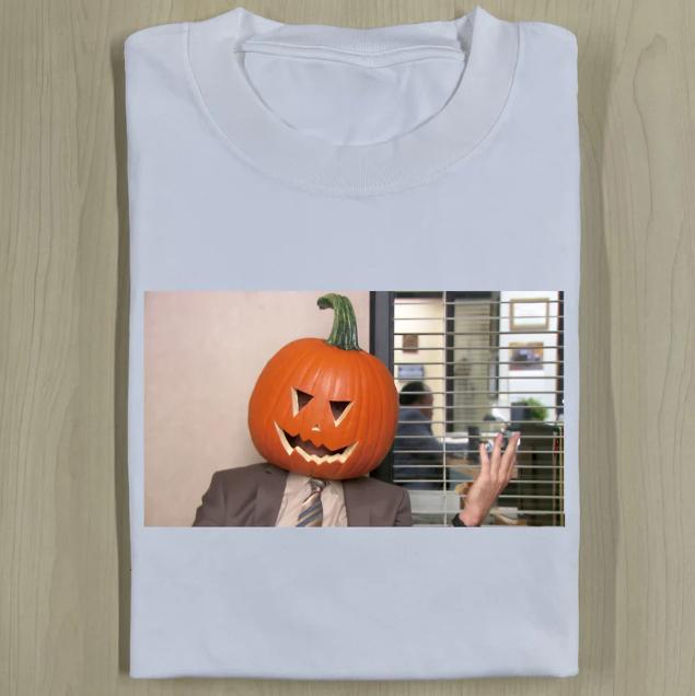 THE OFFICE DWIGHT PUMPKIN HEAD FUNNY HALLOWEEN T-SHIRT, Horror Movie Shirt, Horror Character, Funny Halloween Shirt, Unisex T-Shirt, Gift For Men Wome