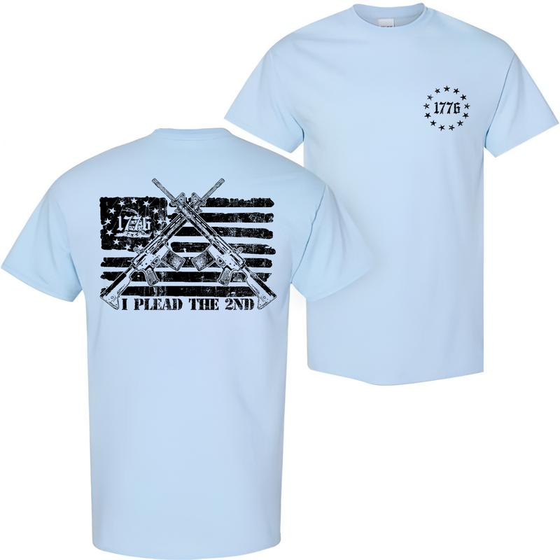 1776 I Plead The 2ND Flag USA Tee for Men and Women - Classic 100% Cotton Shirt - Top