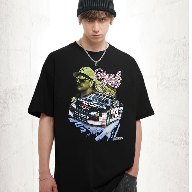 Vintage Dale Earnhardt 3 Monte Carlo Nascar Racing T-shirt Comfort Retro Top Casual Graphic Short Sleeve Streetwear unisex t-shirt