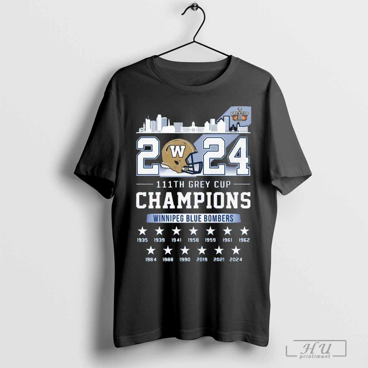 Winnipeg Blue Bombers 2024 111Th Grey Cup Champions Shirt