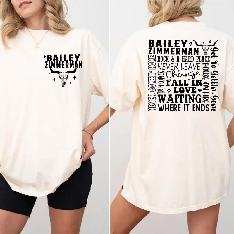 Zimmerm4n Song 2 Sides T Shirt, Country Music Fan, Concert Outfit, Fan Merch, Unisex Short Sleeve Tee Shirt, Casual Clothing