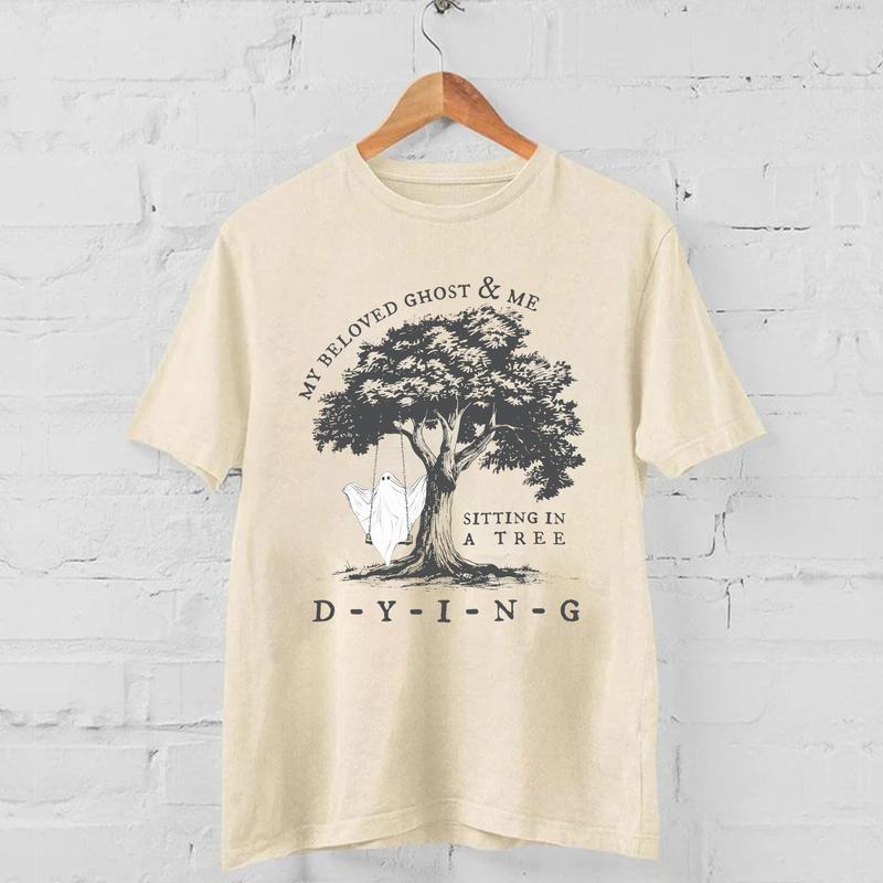 My Beloved Ghost and Me Sitting in A Tree Shirt, Halloween Song Lyrics TShirt, Music SweatshirtHoodie