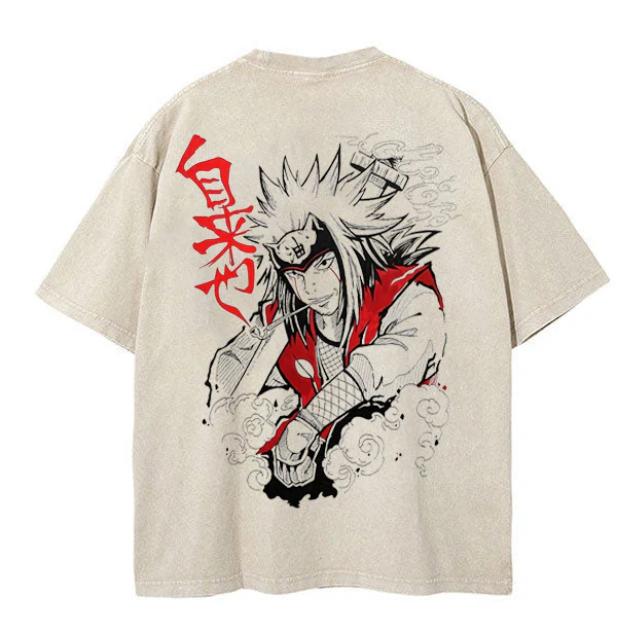 Jiraiya 2-Sides Vintage T-Shirt, Jiraiya Shirt, Jiraiya Merch, Naruto Shirt, Anime Manga Shirt, Unisex T-Shirt, Gift For Fan Anime, Top Menswear Under