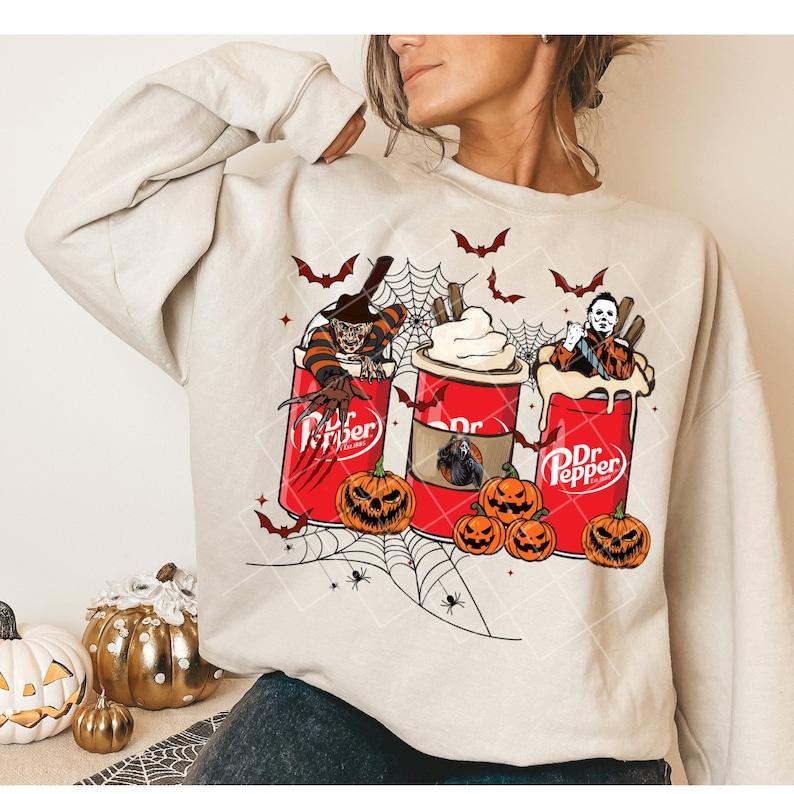 Pe.p.p.er Halloween Coke Shirt, Pe.p.p.er horror Halloween Shirt, Halloween Party Pe.p.p.er Shirt Collar Comfort Cotton Fabric Cotton Fabric