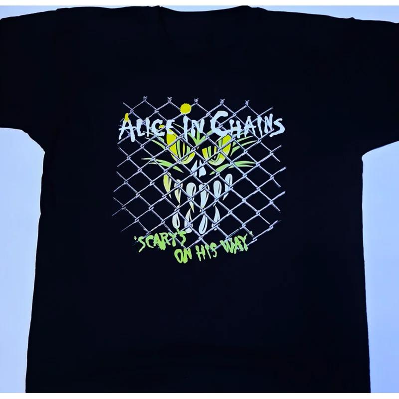 Alice In Chains - Scary's On His Way Tour 1991 T-shirt Vintage All Sizes Casual Crewneck Shortsleeve Menswear T-Shirt