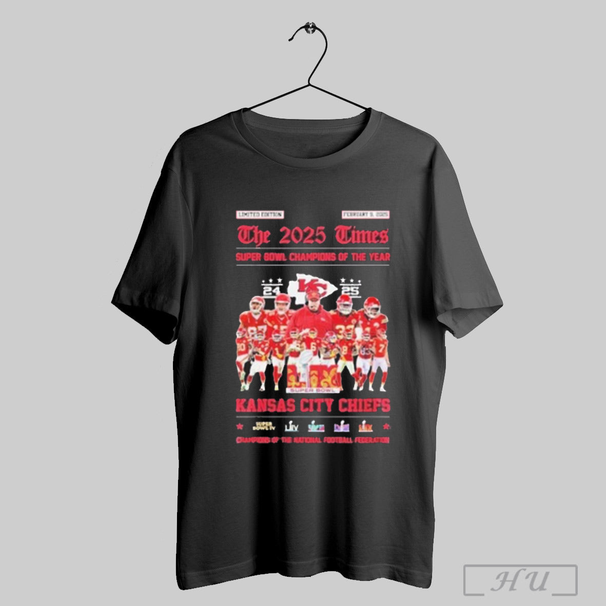 The 2025 Times Super Bowl Champions Of The Year Kansas City Chiefs Shirt Sweatshirt