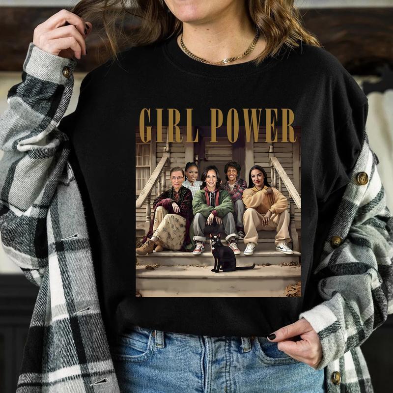 (New Version) Girl Power T-Shirt, Kamala Harris Shirt, Vote Shirt, Women Rights Shirt, Unisex Cotton Tee