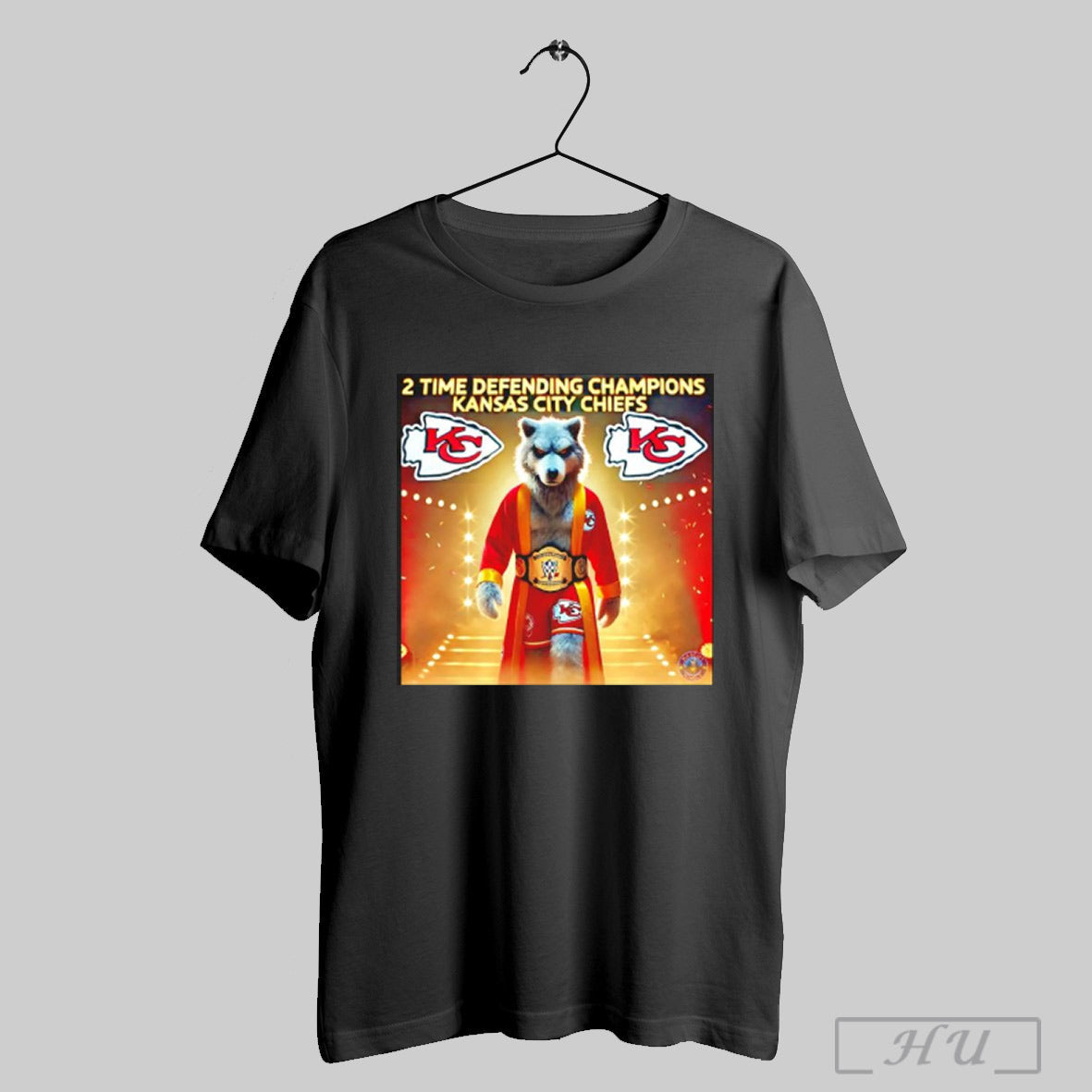 Wolf Kansas City Chiefs 2 Time Defending Champions Shirt Sweatshirt