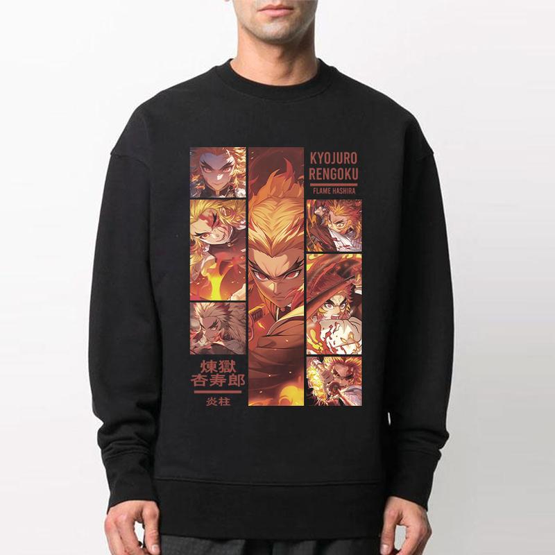Rengoku Flame Hashira Shirt, Rengoku Kyojuro Sweatshirt Hoodie, Demon Slayer t-shirt, Kimetsu no Yaiba Shirt, Anime sweatshirt hoodie, Anime lover t-s