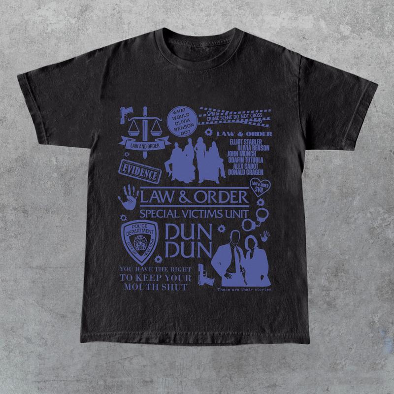 Law & Order Special Doodle Art Shirt, Vintage Olivia Benson And Elliot Stabler Shirt, Law And Order Movie Shirt, Law And Order Svu Shirt, Gift for Her