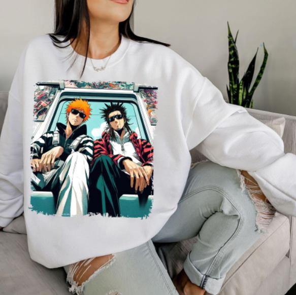 Ichigoo and Kenpachii Shirt, Animee Shirt Sweatshirt Hoodie