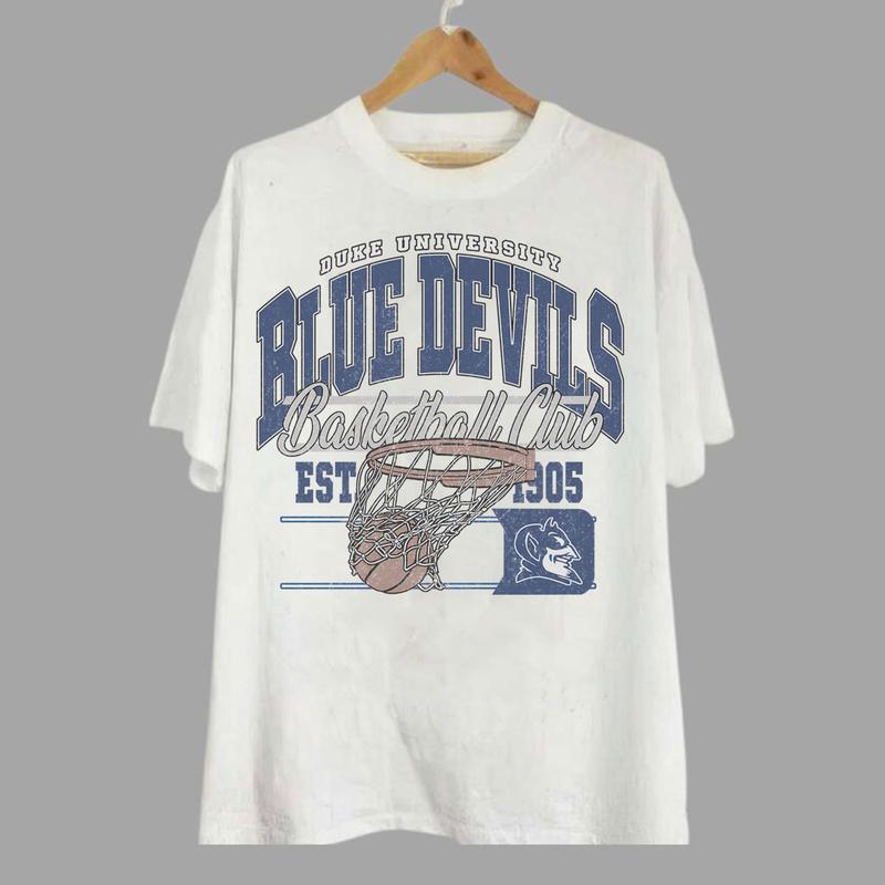 42. Duke Blue Devils NCAA Vintage Basketball Sweatshirt, University Team Fan Apparel, Classic Sports Gift for Enthusiasts