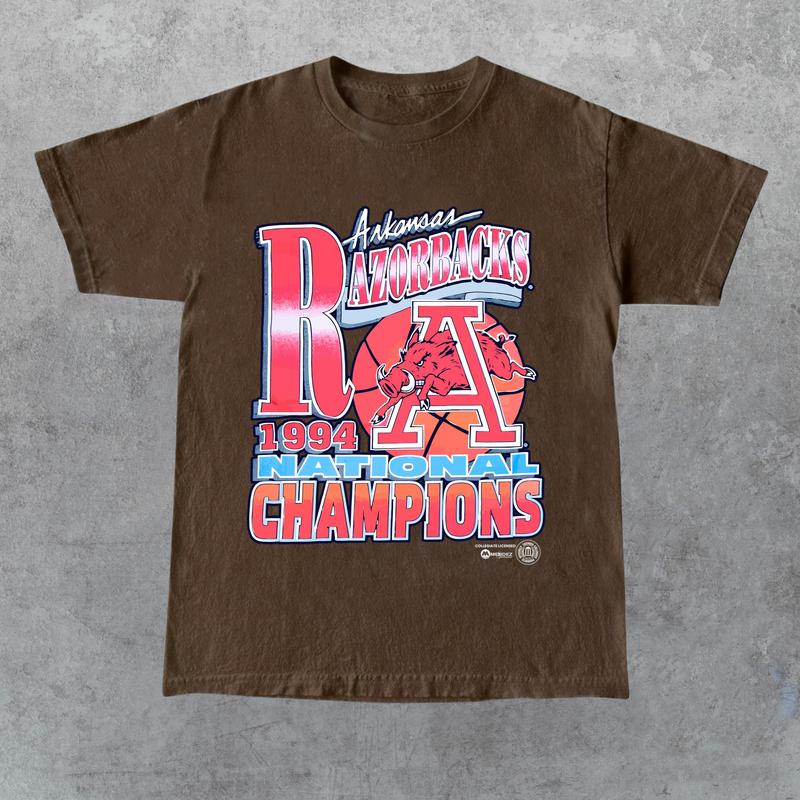 1994 Razorbacks National Champions Arkansas Vintage T-Shirt, Full Size, Full Color, Gift For Men, For Women