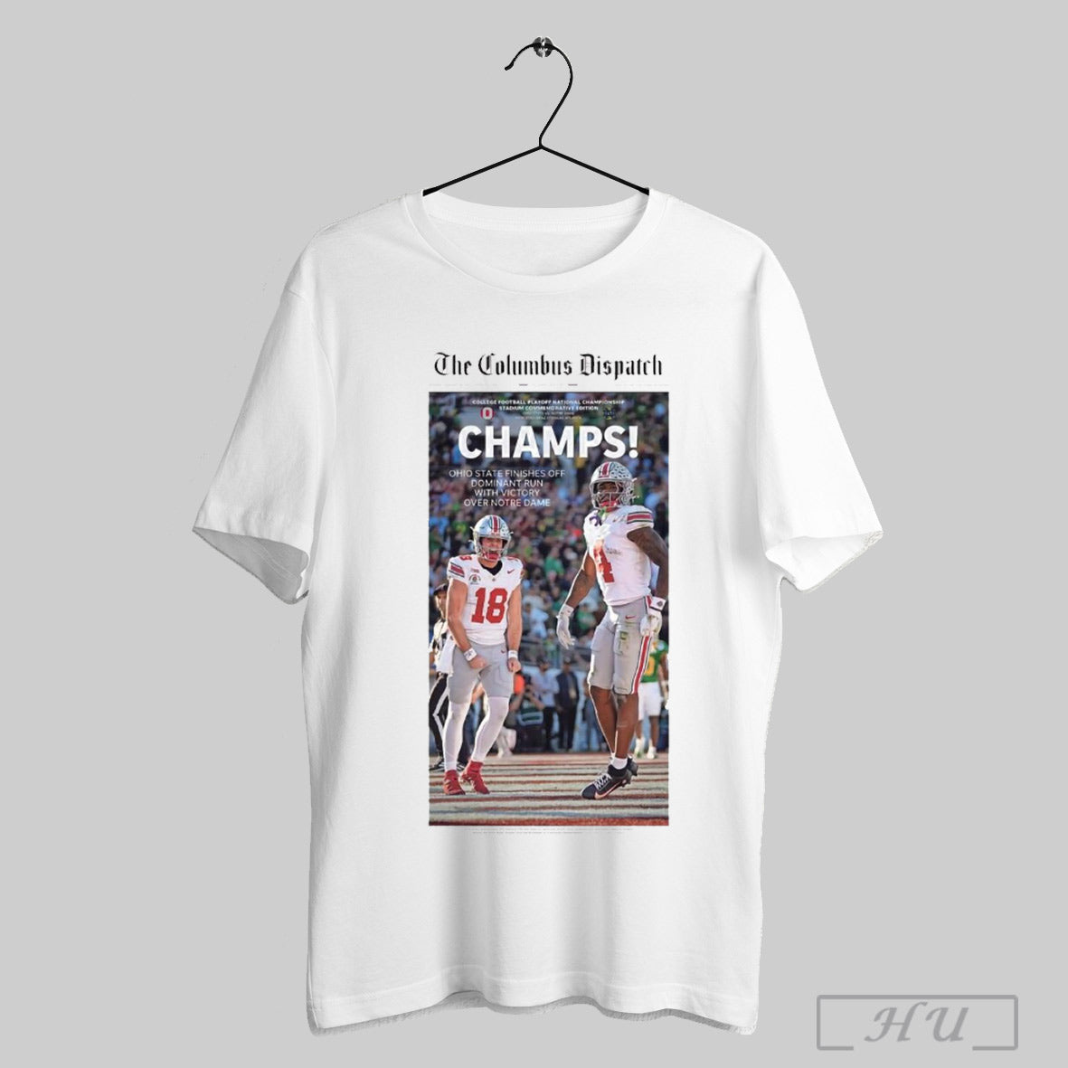 The Columbus Dispatch Ohio State Buckeyes Win Notre Dame 2025 Cfp Championship Stadium Commemorative T Shirt Sweatshirt Hoodies Poster