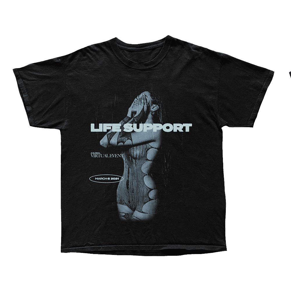 Madison Beer Merch Madison Beer Life Support Black T-Shirt Gifts For Music Fans