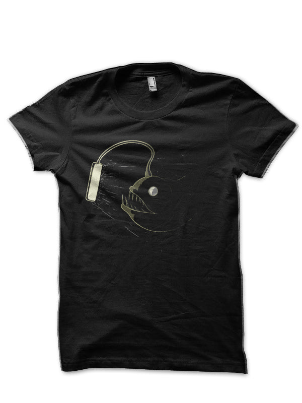 A glow In The Dark â€“ Deep Sea Fish Black T-Shirt
