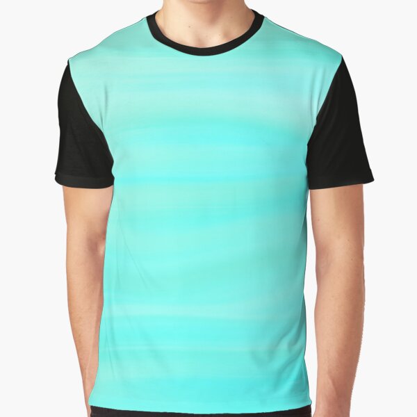 Beachy Aqua Air Brush Tie Dye Graphic T Shirt