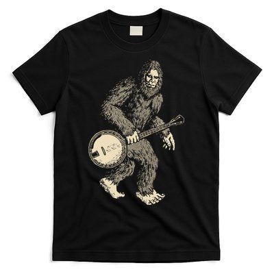 Grassquatch! Vintage Bigfoot & Bluegrass Banjo Music T-Shirt