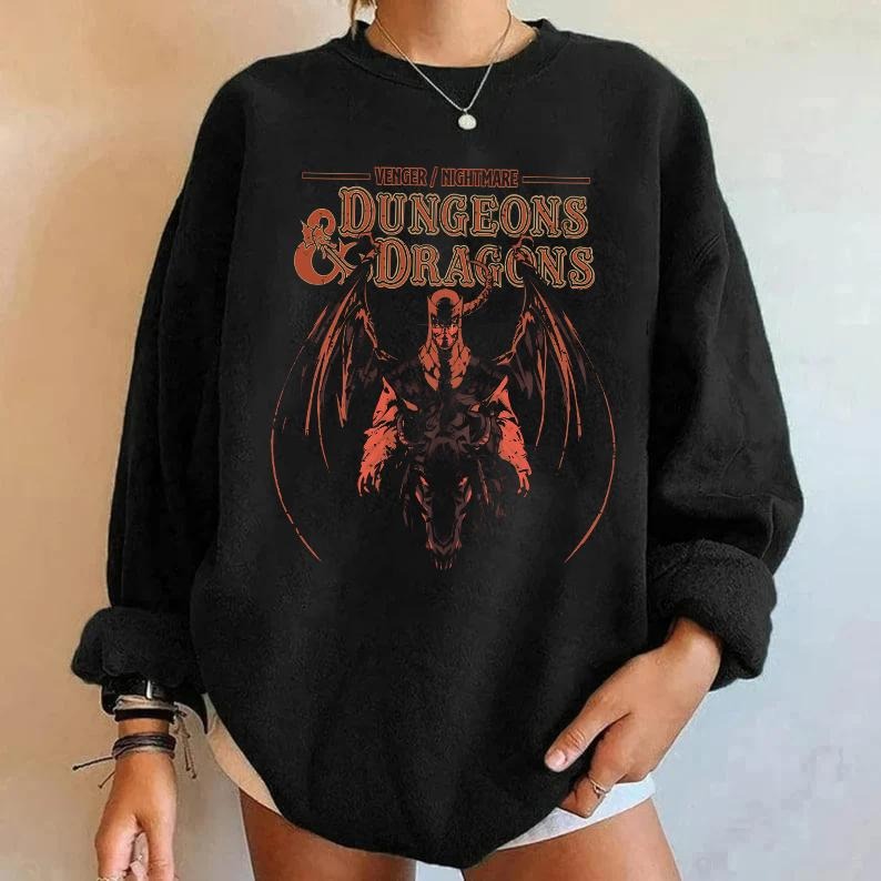 Vintage Dungeons & Dragons SWEATSHIRT, DnD Sweatshirt, DnD Shirt, Dungeon Master Sweatshirt, Fantasy Role Playing Game Shirt, D20, RPG, Venger/nightmare Dungeon & Dragon retro shirt, Dnd Dungeons and Dragons shirt
