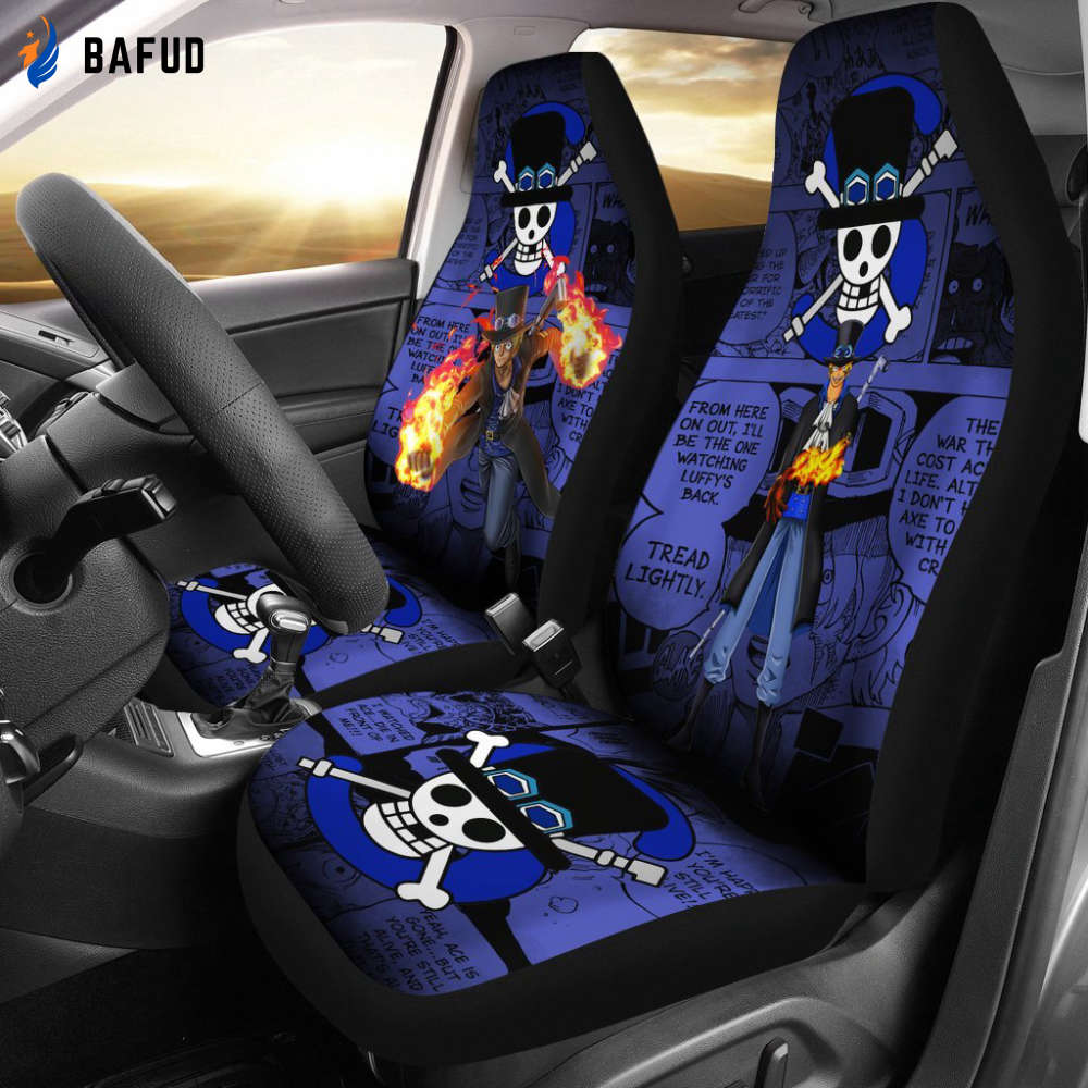 One Piece Manga Mixed Anime Sabo Car Seat Covers For Fan Gifts - Bafud