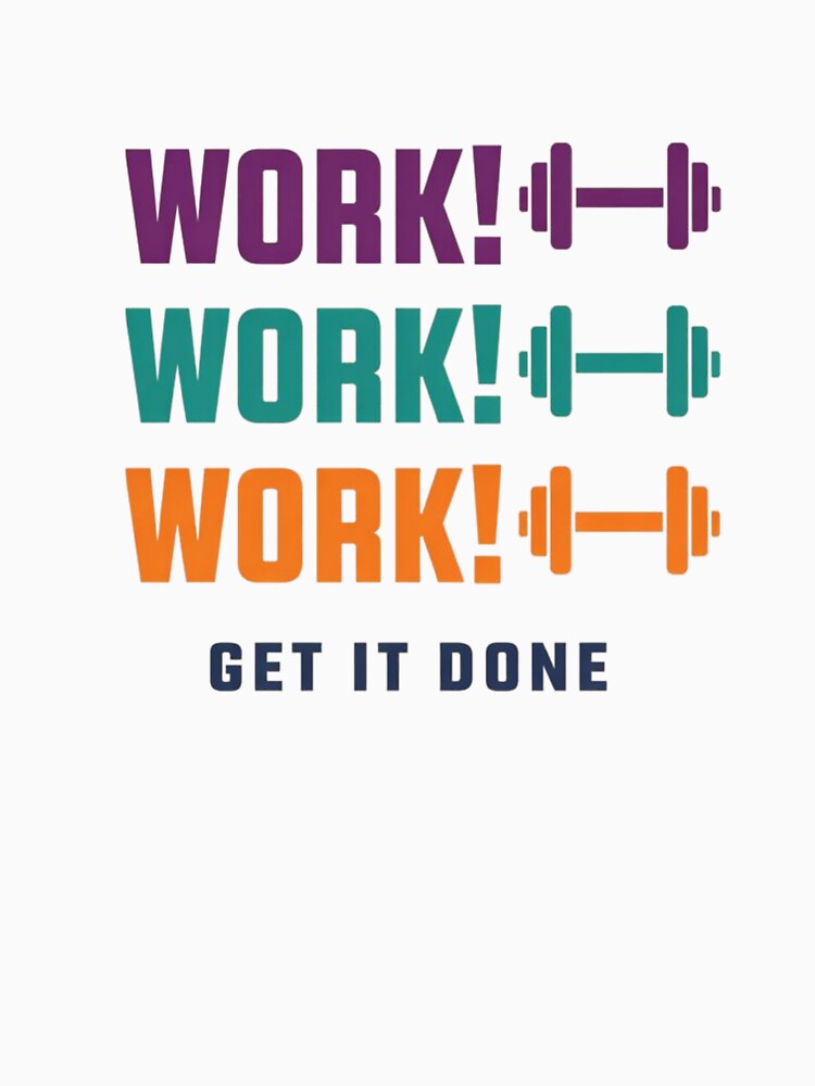 Work Motivation Typography – Get It Done Gym & Hustle Design by IvannaMoroz