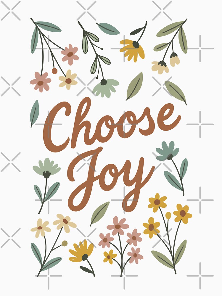 Choose Joy Floral Quote – Inspirational Wildflower Typography by stylishdzign