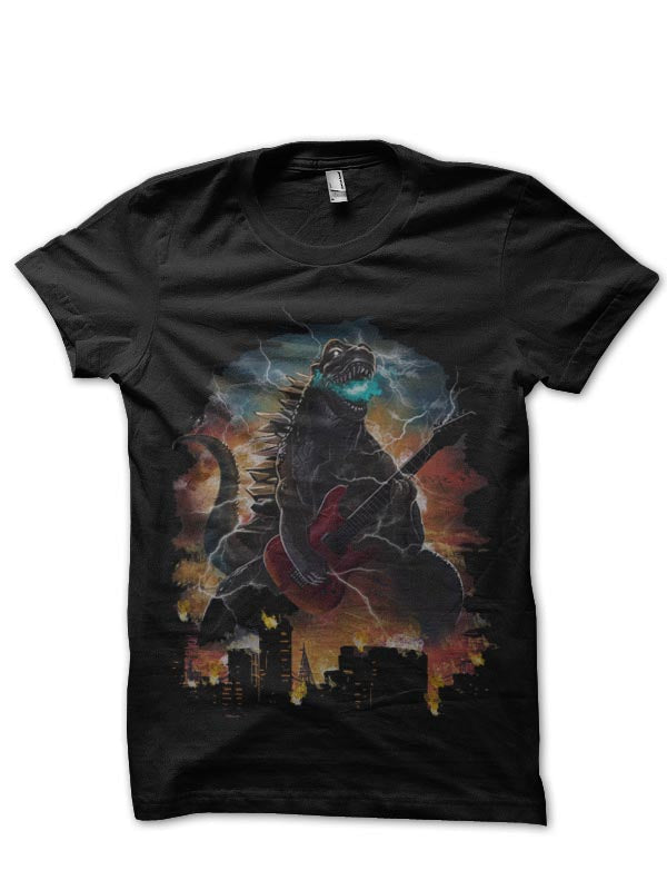 Musician Godzilla Black T-Shirt