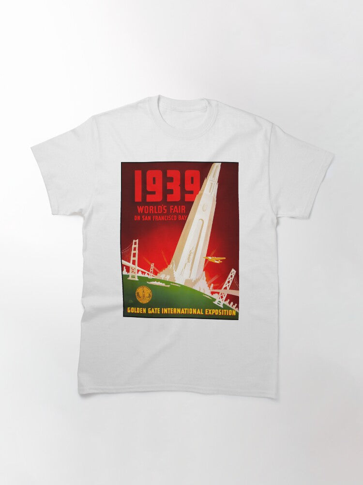 1939 worlds fair vintage travel poster Classic T-Shirt