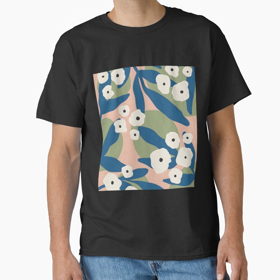 336 Flower Market Tokyo Colorful Retro Floral Print Classic T-Shirt