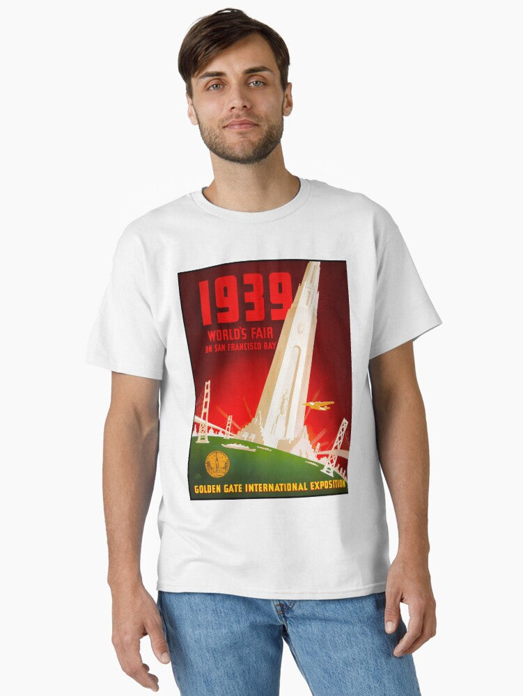 1939 worlds fair vintage travel poster Classic T-Shirt