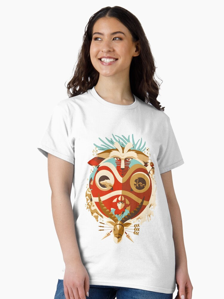 kawaii & Cute art girl mask -%[ghiblis]%- flying away anime film Classic T-Shirt