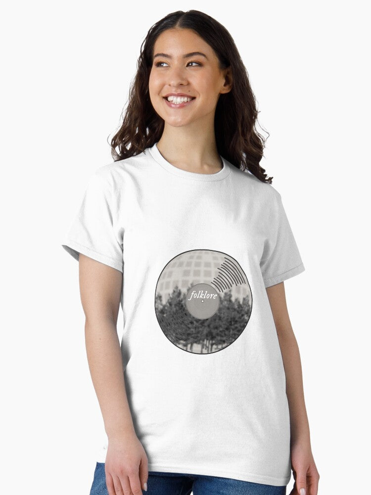 T Swift Taylor Folklore Vinyl Music Album Classic T-Shirt