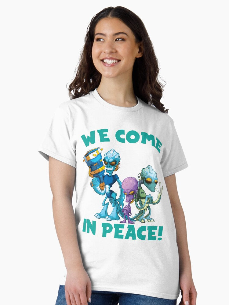 Aliens We Come In Peace Classic T-Shirt