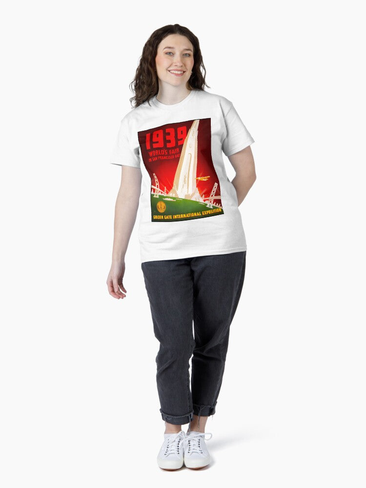 1939 worlds fair vintage travel poster Classic T-Shirt