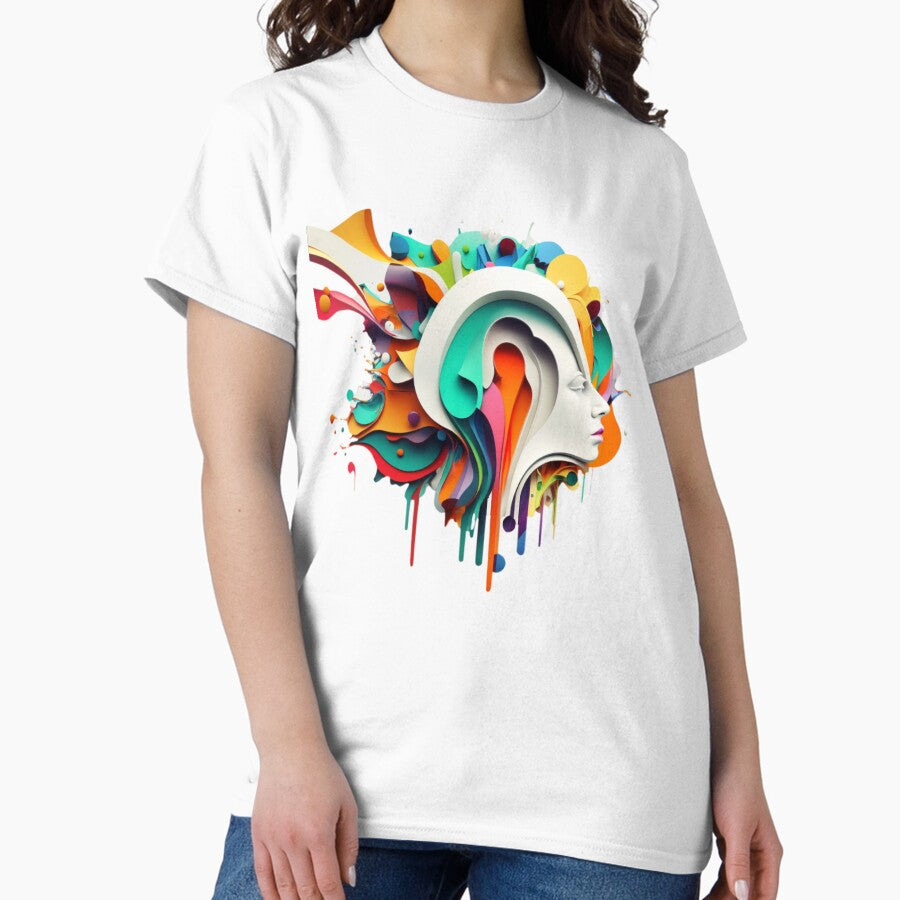 Abstract Colorful Aesthetic Positive Mindset Classic T Shirt