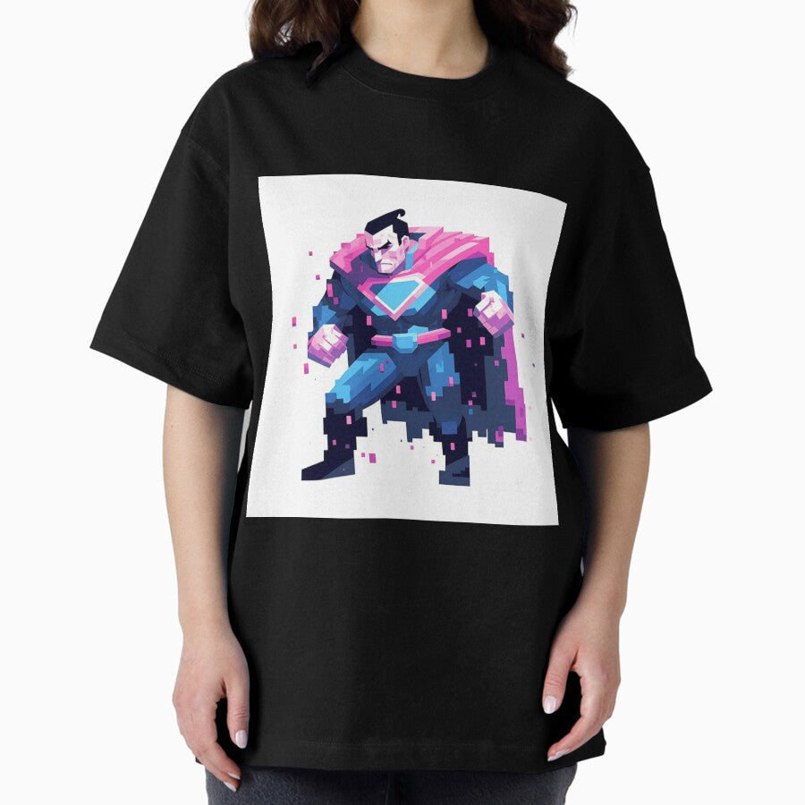 8-bit superhero Oversized T-Shirt