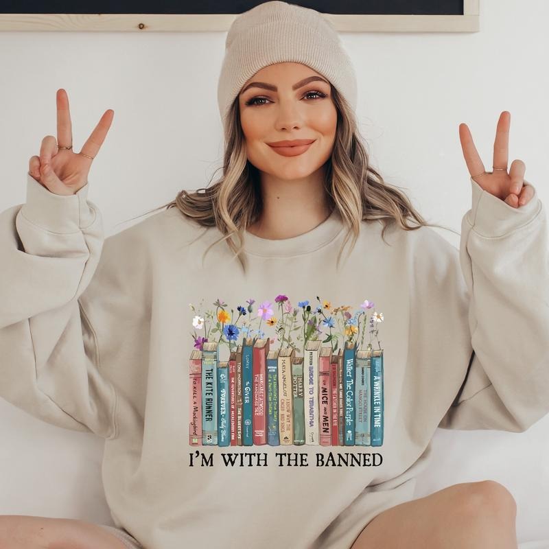 vintage love reading sweatshirt banned books gothic shirt poet teacher literary gift dark academia sweater library literature bookish shirt