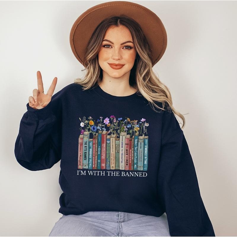 vintage love reading sweatshirt banned books gothic shirt poet teacher literary gift dark academia sweater library literature bookish shirt