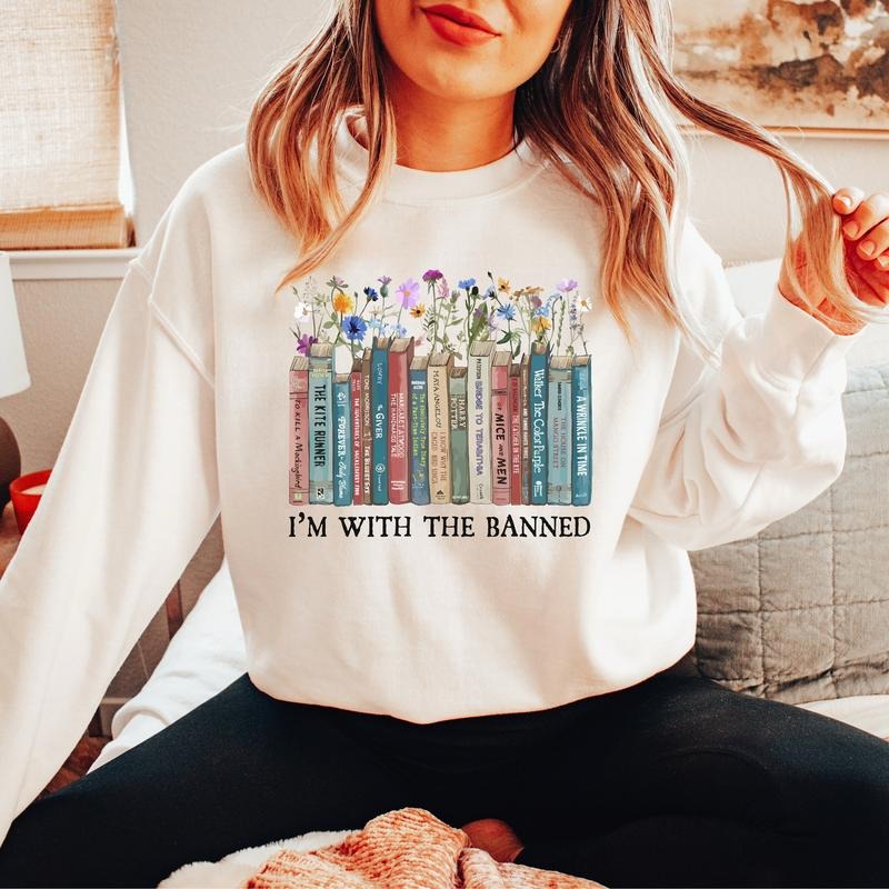 vintage love reading sweatshirt banned books gothic shirt poet teacher literary gift dark academia sweater library literature bookish shirt